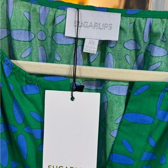 Sugarlips Green Printed Tiered Maxi Dress - Picture 4 of 5